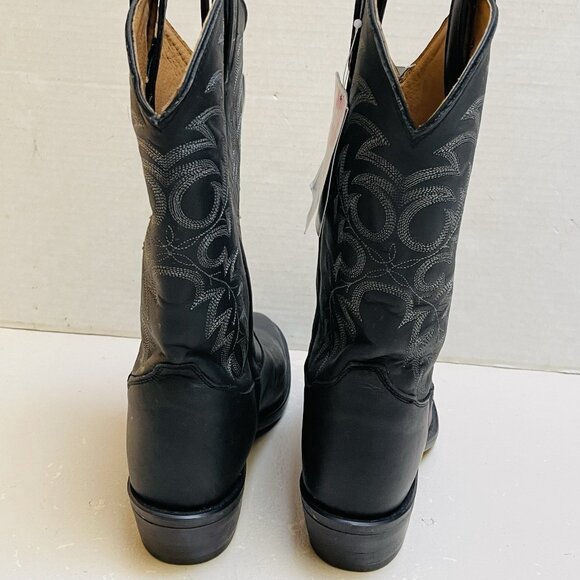 Tony Lama Segar Western Black Leather US Cowboy Boots Mens 8.5 D Rodeo Festival - Picture 9 of 9